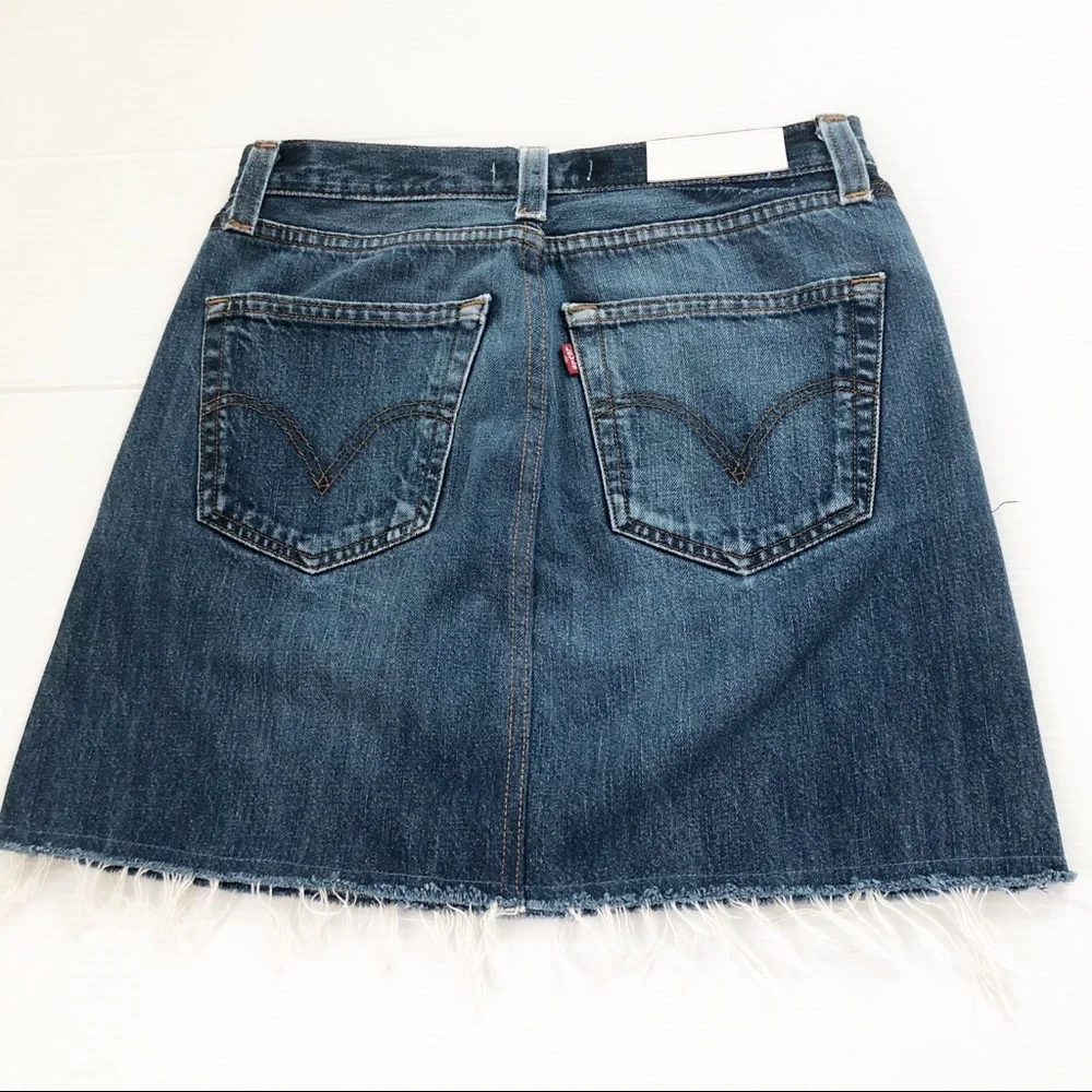 RE/DONE Levi’s Denim Mini Skirt, 26 - Picture 3 of 13
